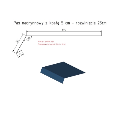 Pas nadrynnowy standard na dach skośny ( dachówka / dachy blaszane ) - dł. 2mb